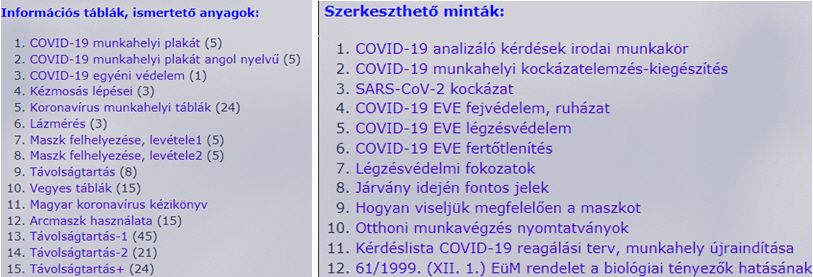 Covid-19 dokumentum-csomag
