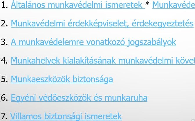 Munkavédelmi képviselő képzés oktatási anyag dokumentum-csomag