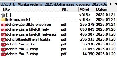 Dohányzás piktogramok, táblák dokumentum-csomag 2025